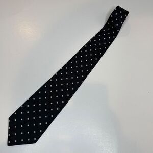 RICK PALLACK 100% Silk Tie Black w. Silver Made in Italy‎ Business Office